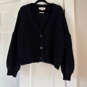 Ba&sh thick knit black cardigan
